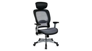 Office Chairs WFB Designs Light Mesh Back and Seat Office Chair with Headrest
