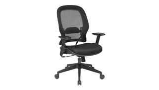 Office Chairs WFB Designs Light Mesh Back and Black Fabric Mesh Seat Office Chair with Adjustable Lumbar