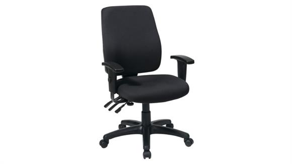 High Back Ergonomic Dual-Function w/ Arms Fabric Seat and Back Office Chair