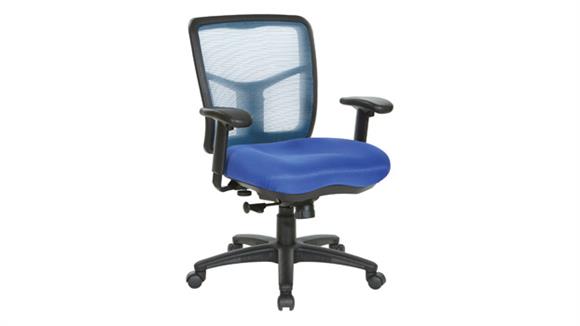 Mid Back Air Mist Mesh Chair with Fabric Seat