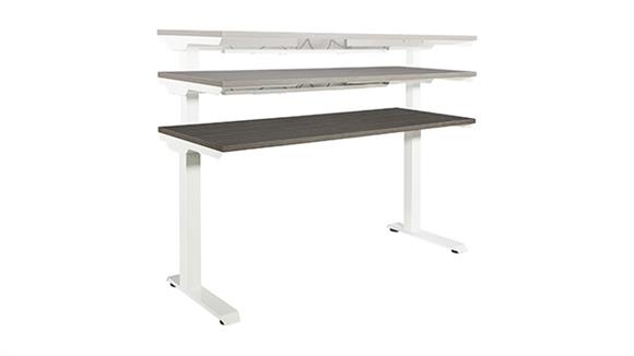 48in x 24in Height Adjustable Desk with 2 Stage Motor