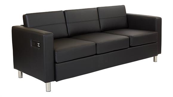 Sofa in Enhanced Vinyls with Power Charging Outlets