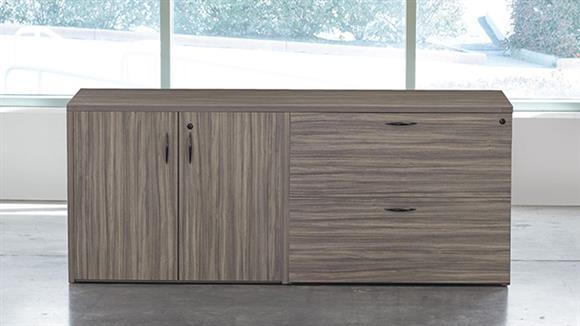 Storage Cabinet and Lateral File Combo Credenza