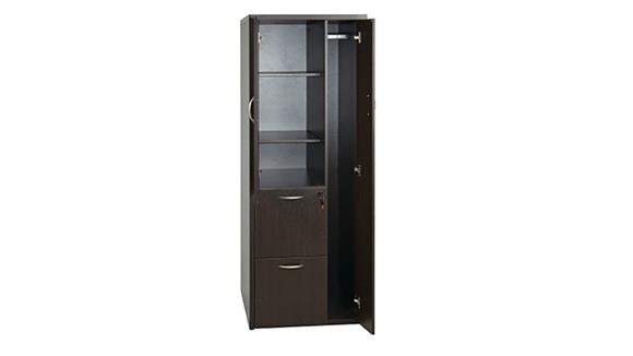 24in W Tall Storage/Wardrobe Combo Cabinet