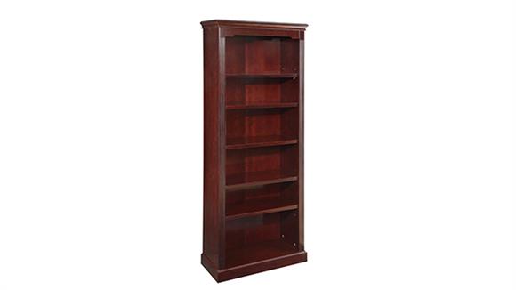 6 Shelf Wood Veneer Bookcase
