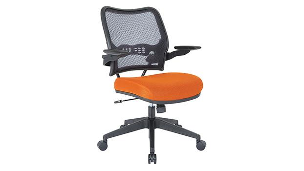 Orange Fabric Mesh Seat
