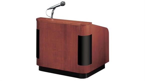 Veneer Contemporary Table Lectern With Sound and Base
