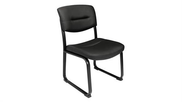 Side & Guest Chairs Regency Furniture Leather Armless Side Chair with Metal Frame