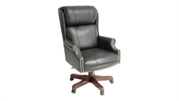 Traditional Style Leather Judges Chair