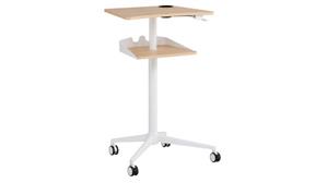 Adjustable Height Desks & Tables Safco Office Furniture Pneumatic Height-Adjustable Stand-Up Mobile Workstation