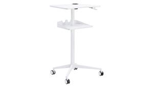 Adjustable Height Desks & Tables Safco Office Furniture Pneumatic Height-Adjustable Stand-Up Mobile Workstation