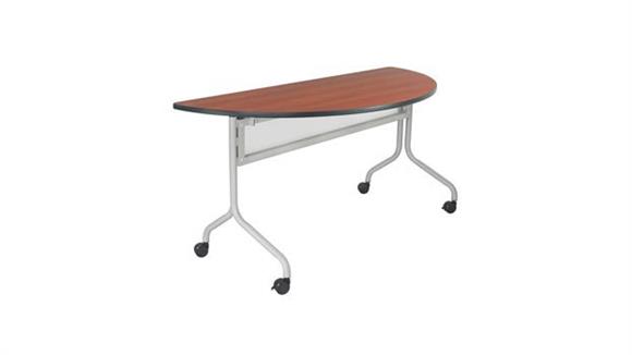 Training Tables Safco Office Furniture 48" x 24" Mobile Training Table, Half Round