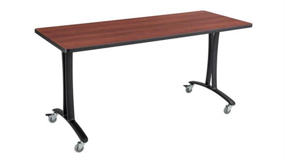 Training Tables Safco Office Furniture 60" x 24" Mobile Table with Casters