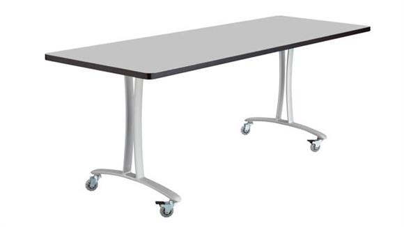 Training Tables Safco Office Furniture 72" x 24" Mobile Table with Casters