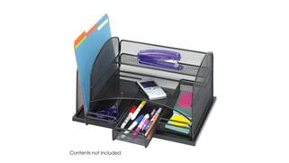 Desk Organizers Safco Office Furniture Onyx™ Organizer With 3 Drawers