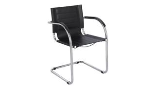 Side & Guest Chairs Safco Office Furniture Guest Chair Black Leather