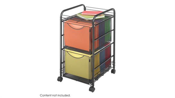 Mobile File Cabinets Safco Office Furniture Onyx™ Mesh File Cart with 2 File Drawers