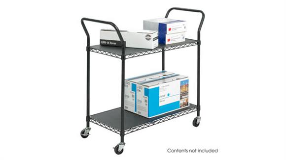 Utility Carts Safco Office Furniture Wire Utility Cart - 2 Shelves