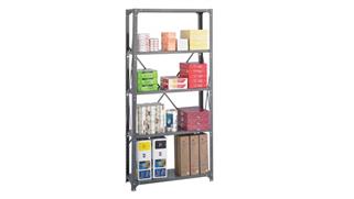 Shelving Safco Office Furniture 36in W x 12in D x 75in H Commercial 5 Shelf Unit