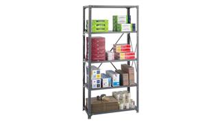 Shelving Safco Office Furniture 36in W x 18in D x 75in H Commercial 5 Shelf Unit