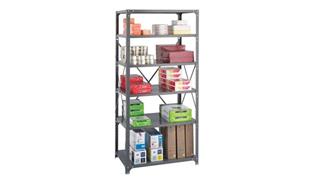 Shelving Safco Office Furniture 36in W x 24in D x 75in H Commercial 6 Shelf Unit