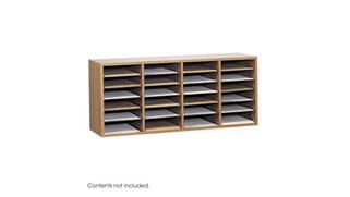 Magazine & Literature Storage Safco Office Furniture Wood 24 Compartment Literature Organizer