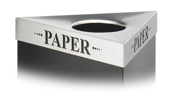 Waste Baskets Safco Office Furniture "Paper" Recycling Receptacle Lid