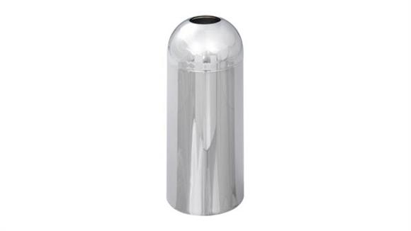 Waste Baskets Safco Office Furniture Open Top Dome Receptacle, Chrome