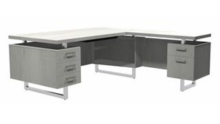 L Shaped Desks Safco Office Furniture 72in x 78in L-Shaped Desk, BBB/BF Pedestals