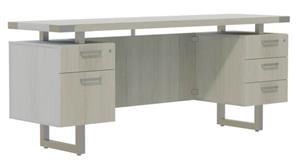 Office Credenzas Safco Office Furniture 72in W x 20in D Credenza, BBB/BF Pedestals