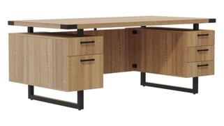 Computer Desks Safco Office Furniture 72" W x 36" D Desk with BBB/BF Pedestals