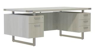 Computer Desks Safco Office Furniture 72" W x 36" D Desk with BBB/BF Pedestals