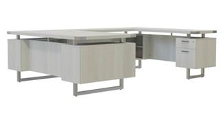 U Shaped Desks Safco Office Furniture 72" x 98" U-Shaped Desk, BBB/BF Pedestals