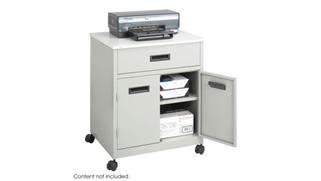 Storage Cabinets Safco Office Furniture Enclosed Steel Machine Stand with Drawer