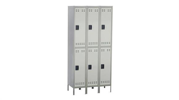 Lockers Safco Office Furniture Bank of 3 Double Tier Lockers
