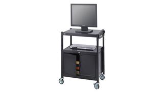 AV Carts Safco Office Furniture Steel Adjustable AV Cart With Cabinet