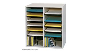 Magazine & Literature Storage Safco Office Furniture Wood 16 Compartment Literature Organizer