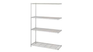 Shelving Safco Office Furniture in Dustrial Add-On Unit, 48in x 18in