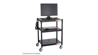 AV Carts Safco Office Furniture Steel Height Adjustable AV Cart