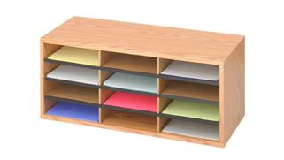 Magazine & Literature Storage Safco Office Furniture 12 Compartment Wood Literature Organizer