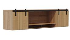 Hutches Safco Office Furniture 72” Wall-Mounted Hutch with Sliding Wood Doors
