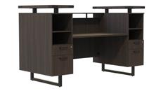 Reception Desks Safco Office Furniture 78in W Reception Desk with Glass Countertop
