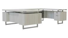 U Shaped Desks Safco Office Furniture 72in x 98in U-Shaped Desk, BBB/BF Pedestals
