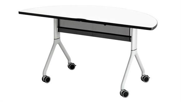 Training Tables Safco Office Furniture 60" x 30" Half Round Table