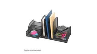 Desk Organizers Safco Office Furniture Onyx™ Three Upright Sections/Two Baskets