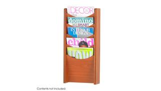 Magazine & Literature Storage Safco Office Furniture 5-Pocket Wood Magazine Rack