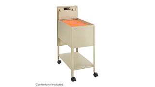 Mobile File Cabinets Safco Office Furniture Extra Deep Mobile Tub File with Lock, Letter Size