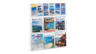Magazine & Literature Storage Safco Office Furniture 6 Pamphlet and 6 Magazine Display