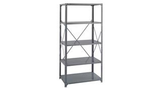 Shelving Safco Office Furniture 36in W x 24in D x 75in H Commercial 5 Shelf Unit