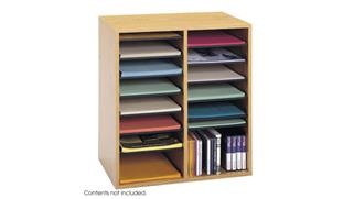 Magazine & Literature Storage Safco Office Furniture Wood 16 Compartment Literature Organizers